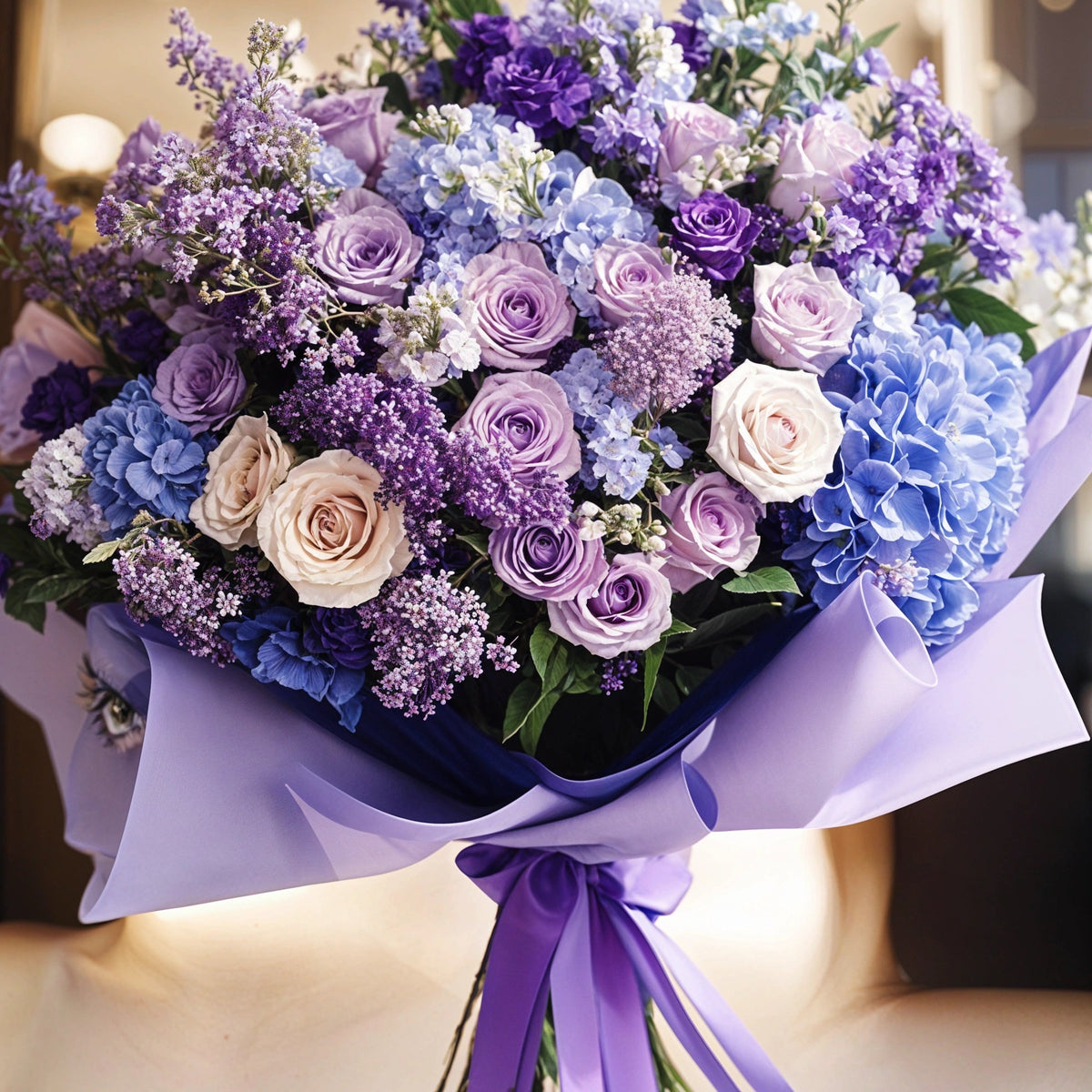 Monochromatic Purple Bouquet – Immanuel Florist