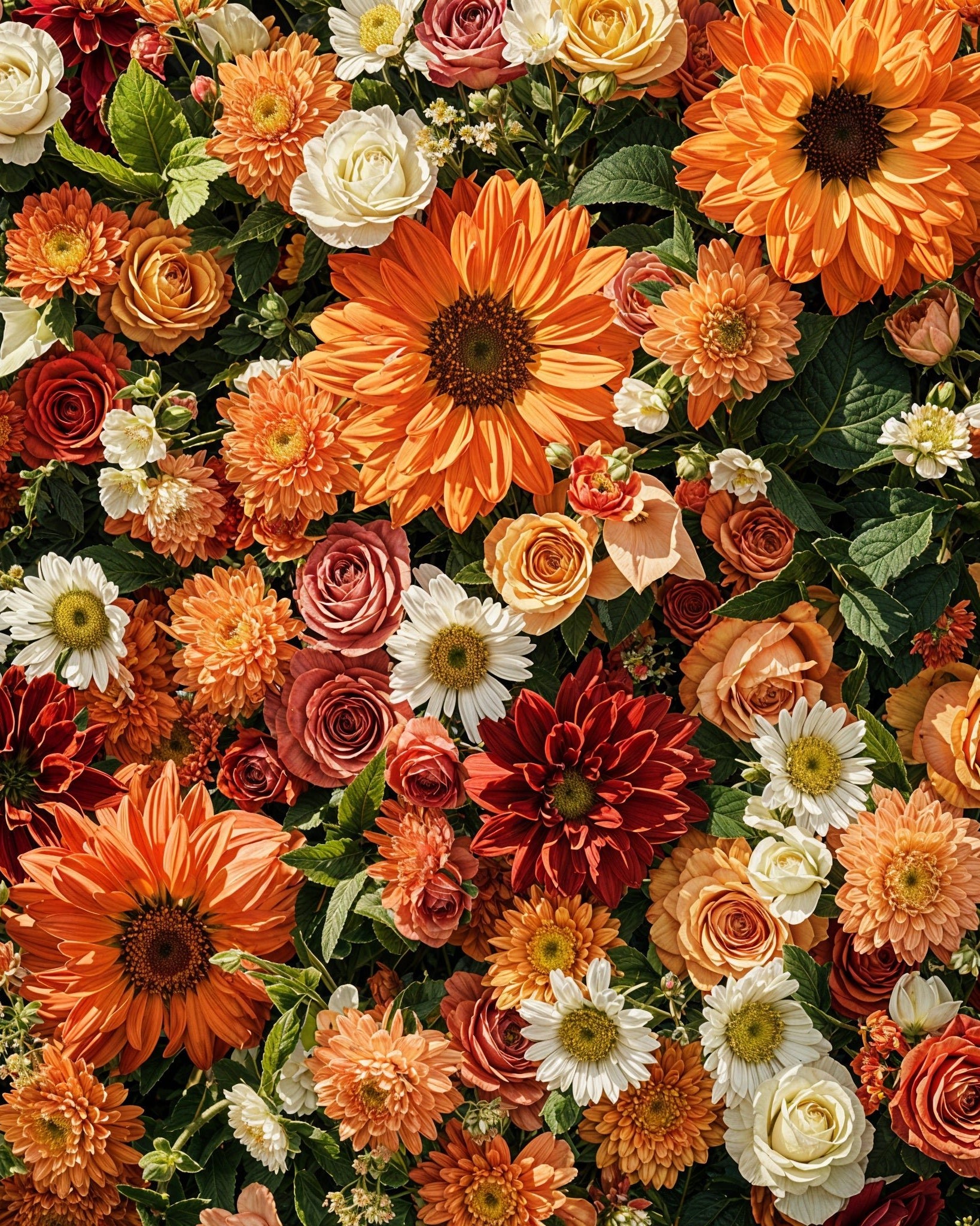 Orange, Peaches and Cream Vased Arrangement - Immanuel Florist