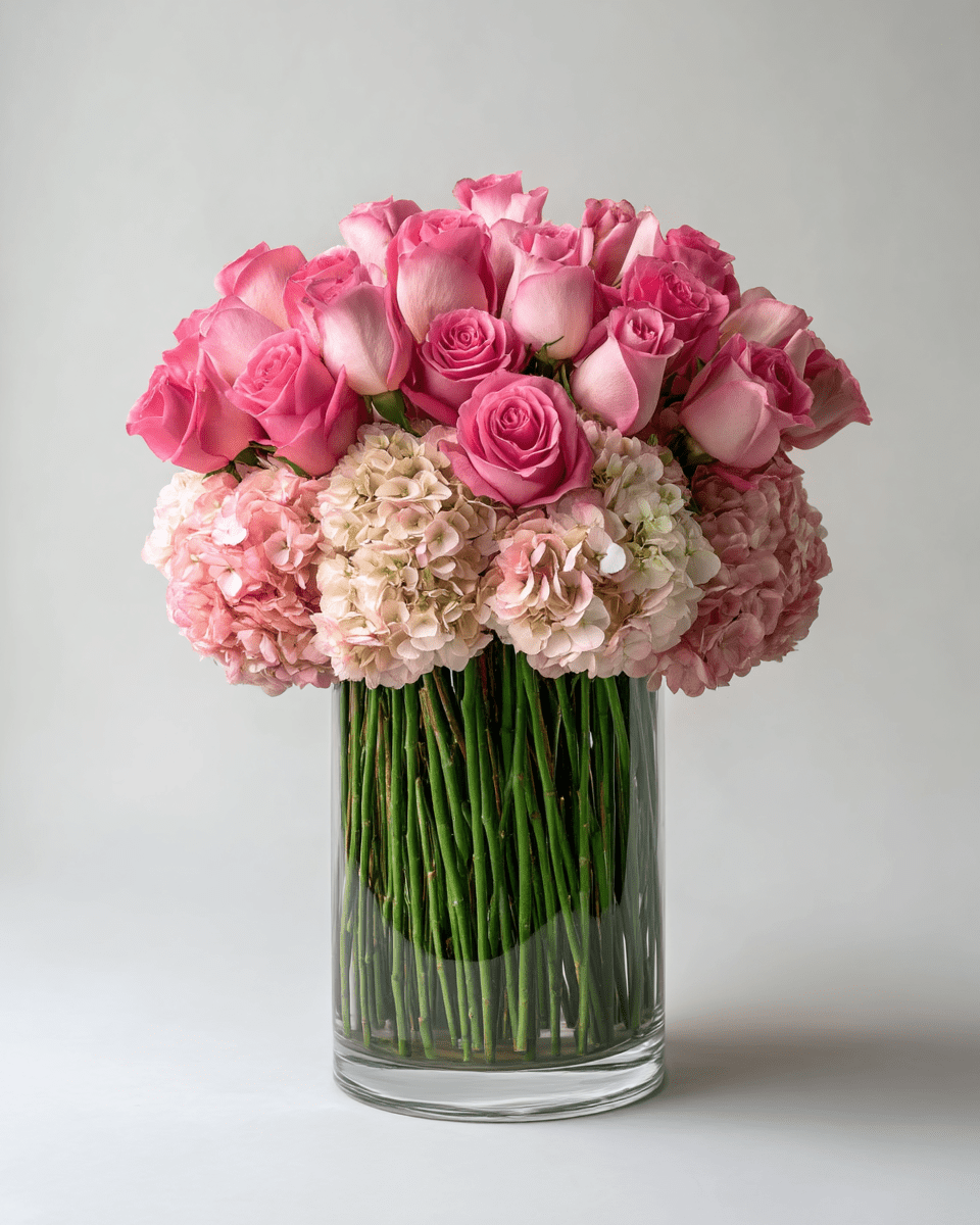 Pink Rose Column - Immanuel Florist