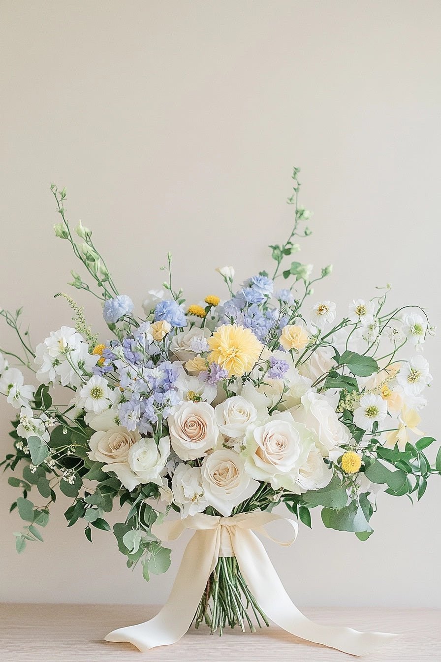 Blue Yellow Bouquet - Immanuel Florist