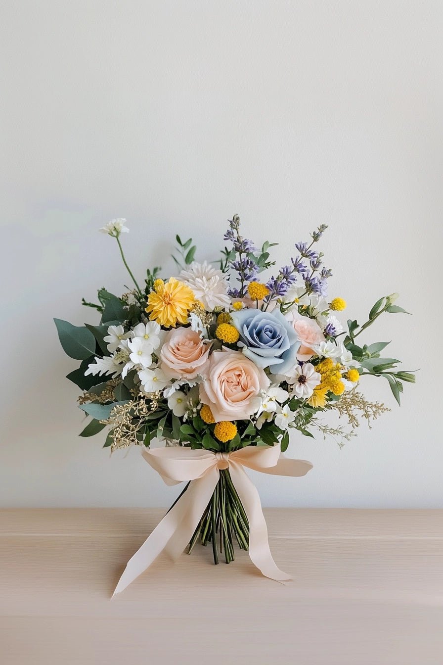 Blue Yellow Bouquet - Immanuel Florist