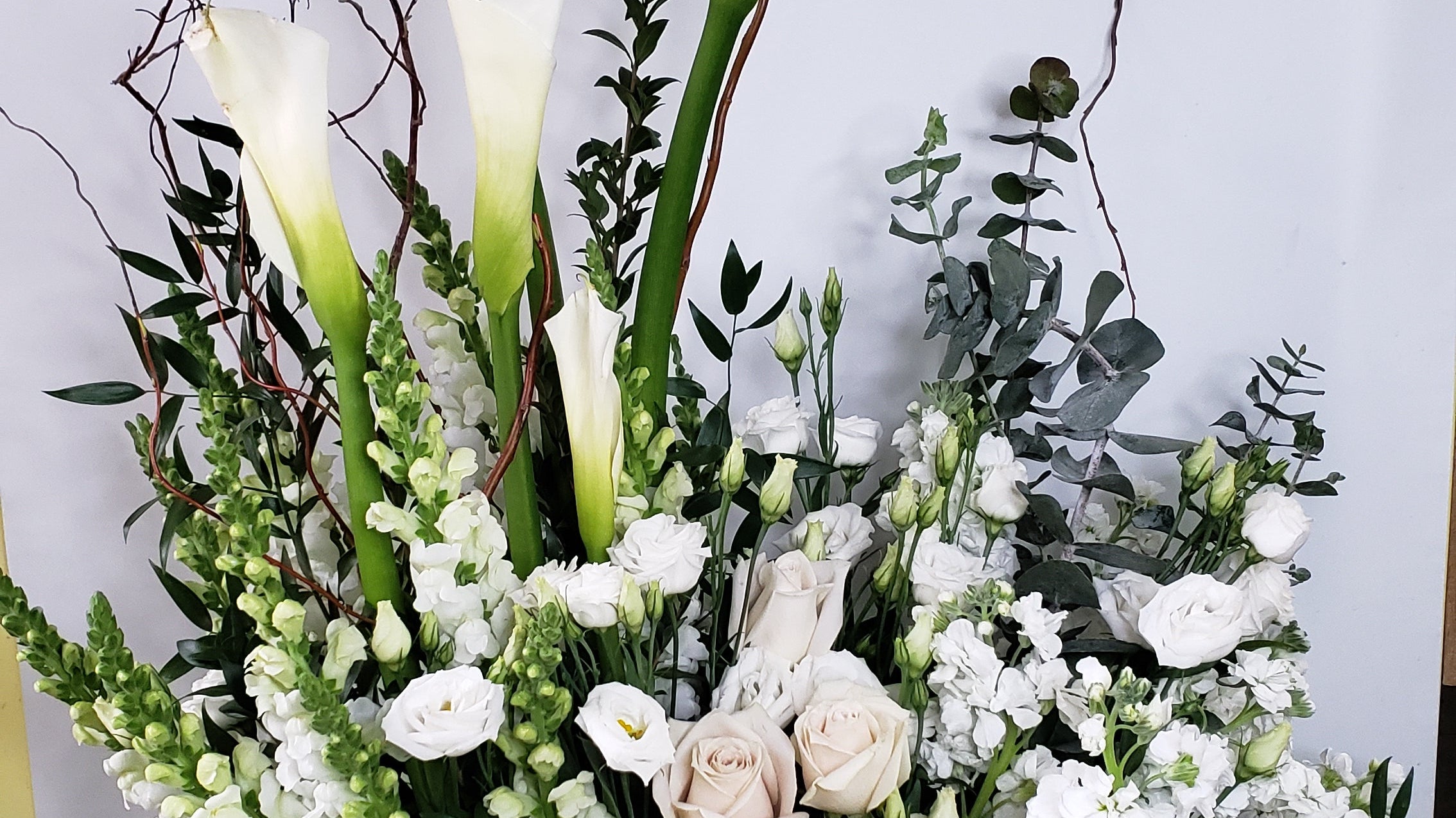 Funeral White Basket - Immanuel Florist