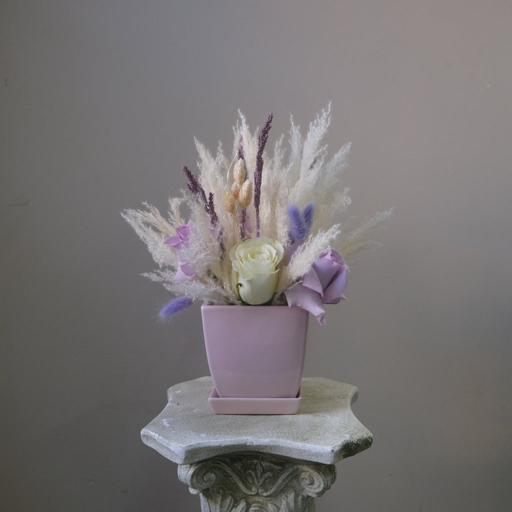 Mauve Peak Centrepiece - Immanuel Florist